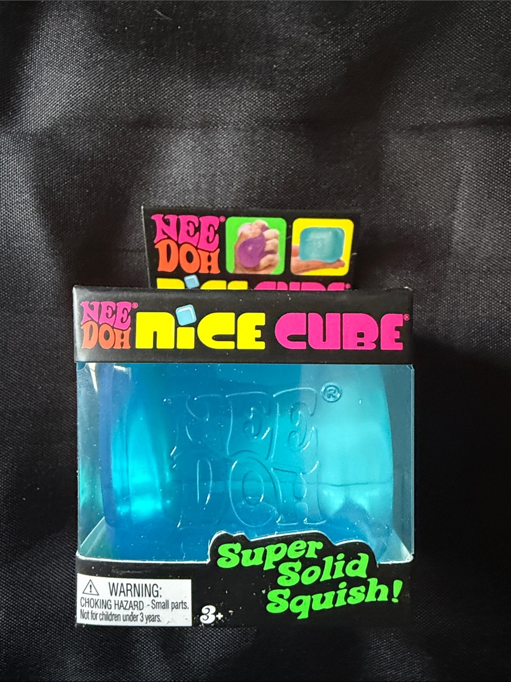 New Authentic Needoh Nice Cube Super Solid Squish - Blue